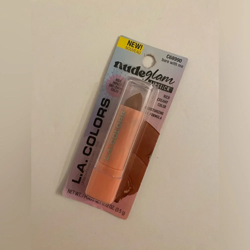 LA COLORS Nude Glam Lipstick Bare With Me C68990 Matte NWT Sealed